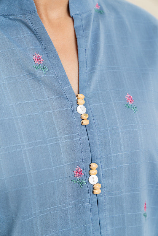 EMBROIDERED DORIA SHIRT (PRET)