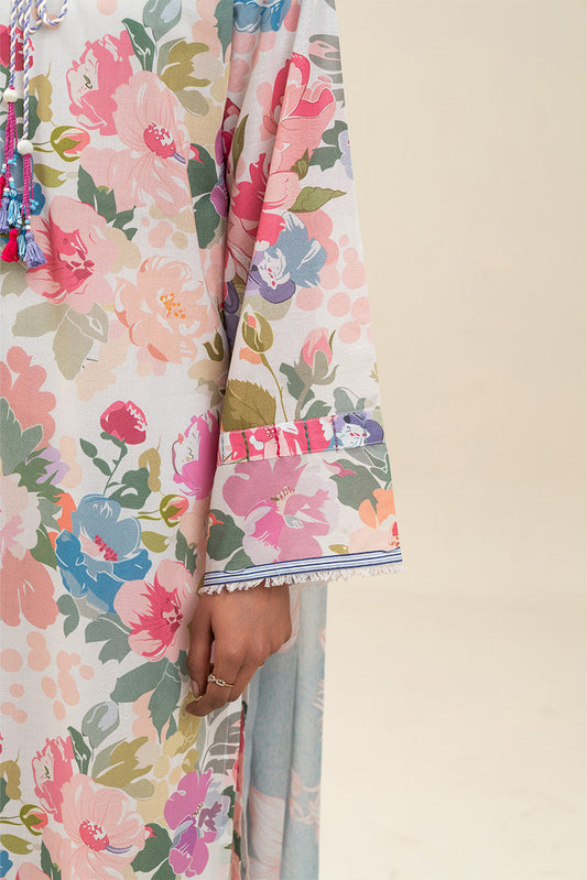 3 PIECE PRINTED LAWN SUIT-PEARLY BLOSSOM (UNSTITCHED)