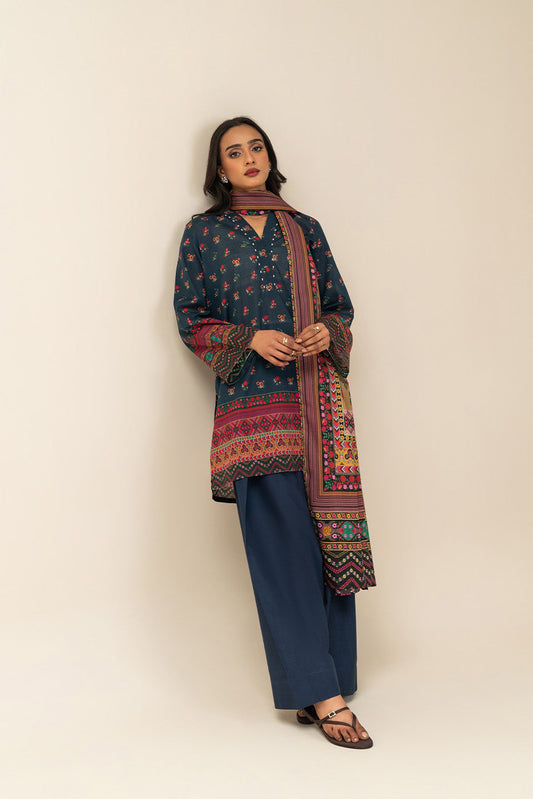 3 PIECE PRINTED LAWN SUIT-FLORAL SAGA (UNSTITCHED)