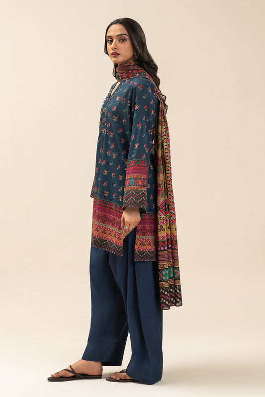 3 PIECE PRINTED LAWN SUIT-FLORAL SAGA (UNSTITCHED)