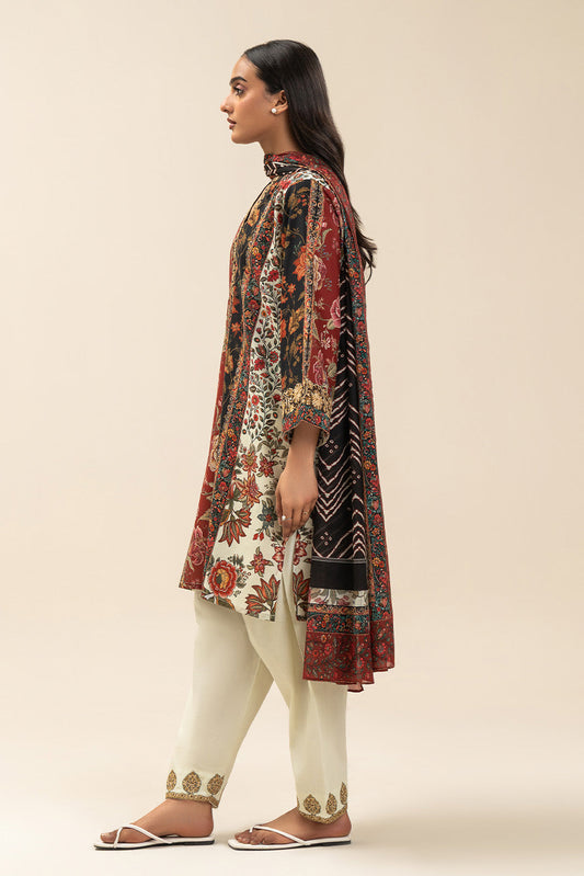 3 PIECE EMBROIDERED LAWN SUIT-NEW HERITAGE (UNSTITCHED)