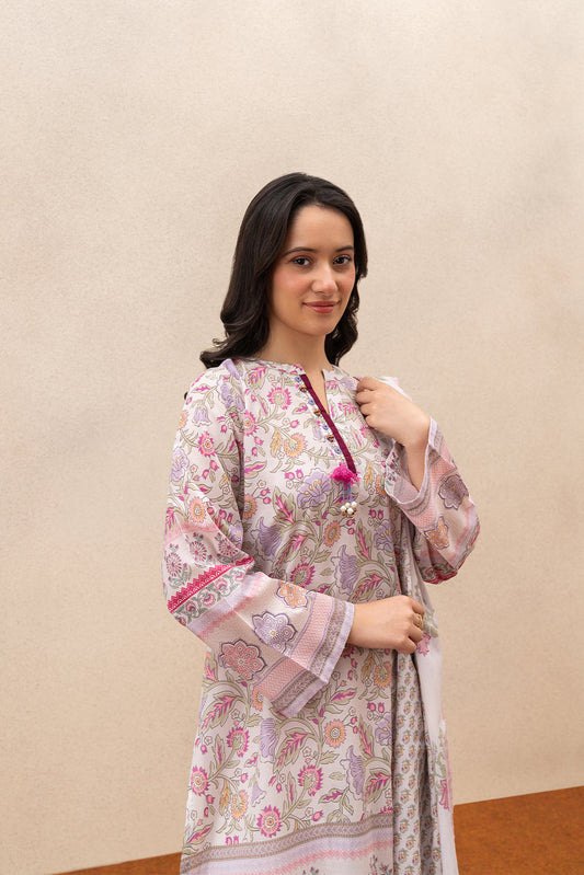 3 PIECE PRINTED LAWN SUIT (PRET)