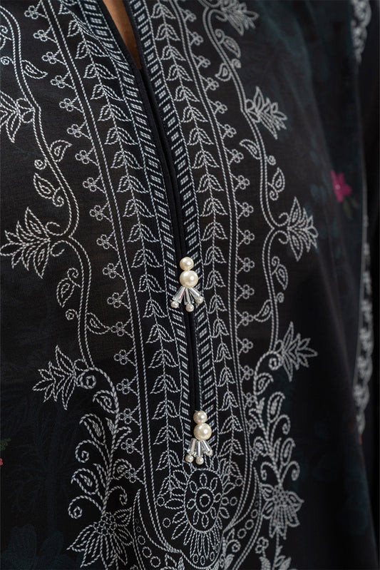 3 PIECE PRINTED LAWN SUIT-MIDNIGHT BLOOM (UNSTITCHED)