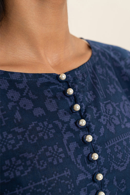 2 PIECE EMBROIDERED LAWN SUIT-VERDANT BLUE (UNSTITCHED)