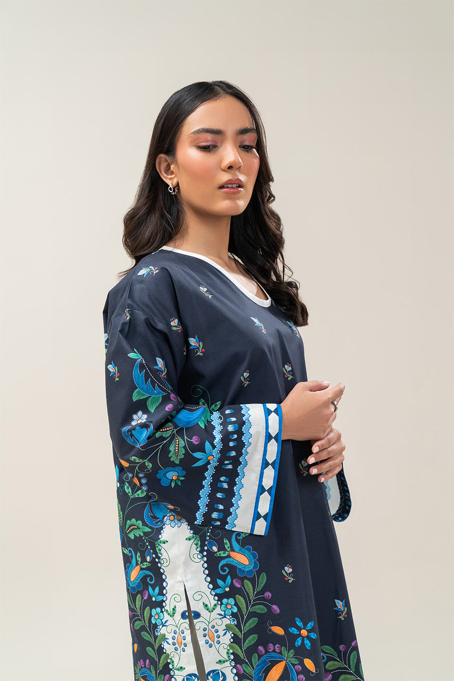 2 PIECE PRINTED COTTON VISCOSE SUIT (PRET)