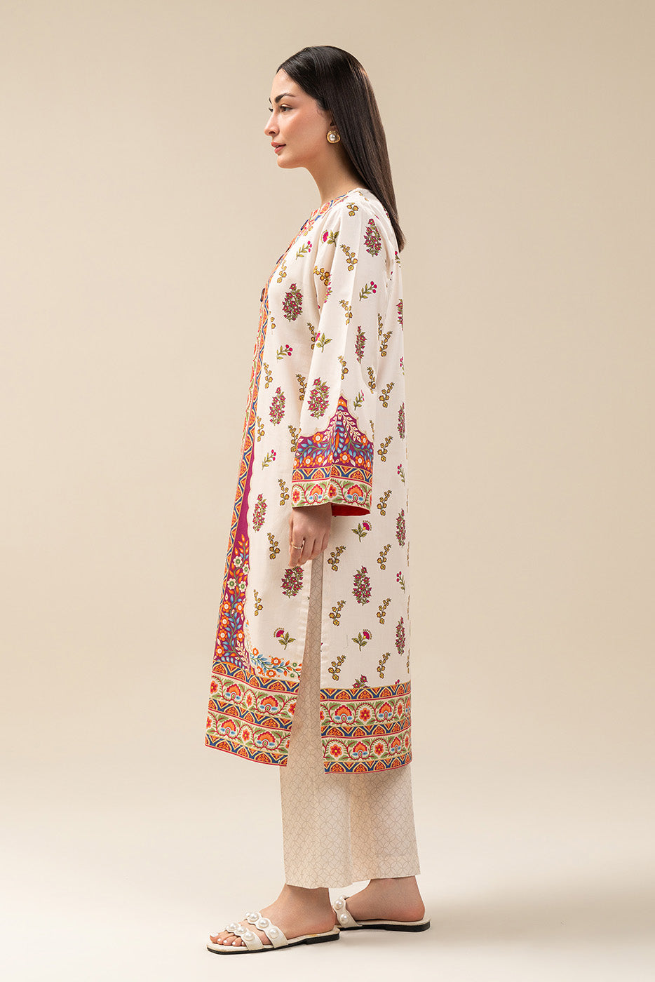 2 PIECE PRINTED COTTON VISCOSE SUIT (PRET)