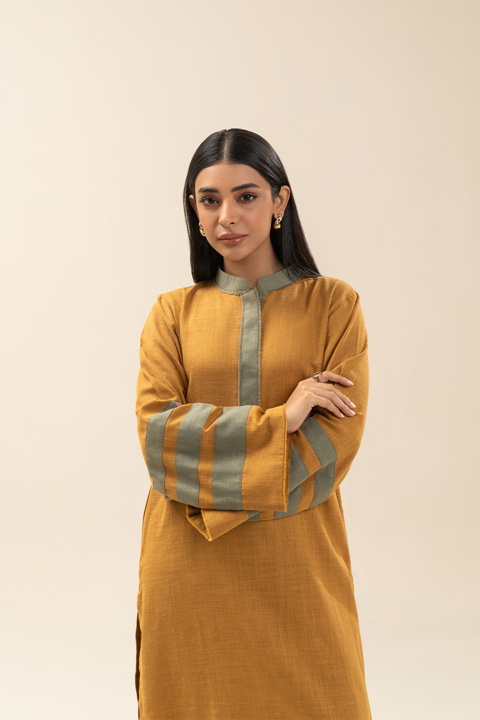 2 PIECE EMBROIDERED TWILL SUIT (PRET)