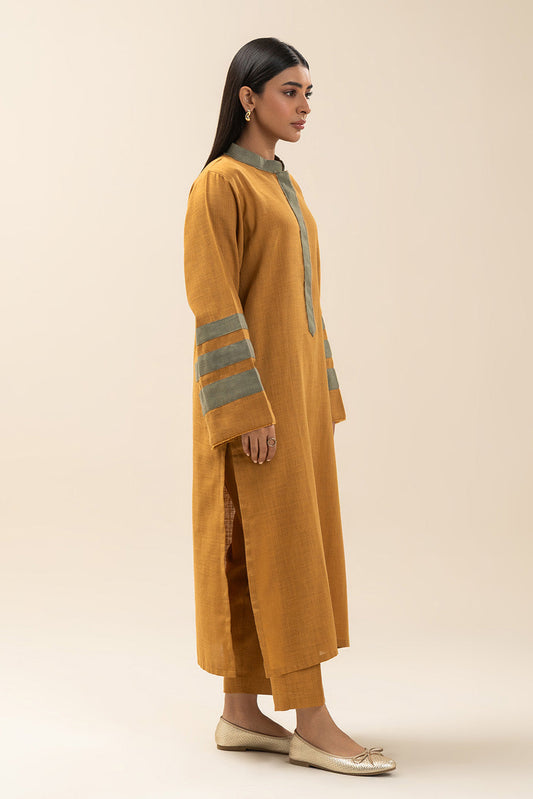 2 PIECE EMBROIDERED TWILL SUIT (PRET)