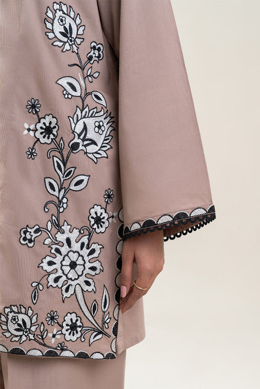 2 PIECE EMBROIDERED CAMBRIC SUIT (PRET)