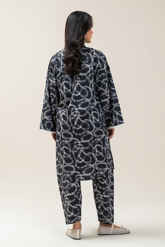 2 PIECE PRINTED COTTON VISCOSE SUIT (PRET)