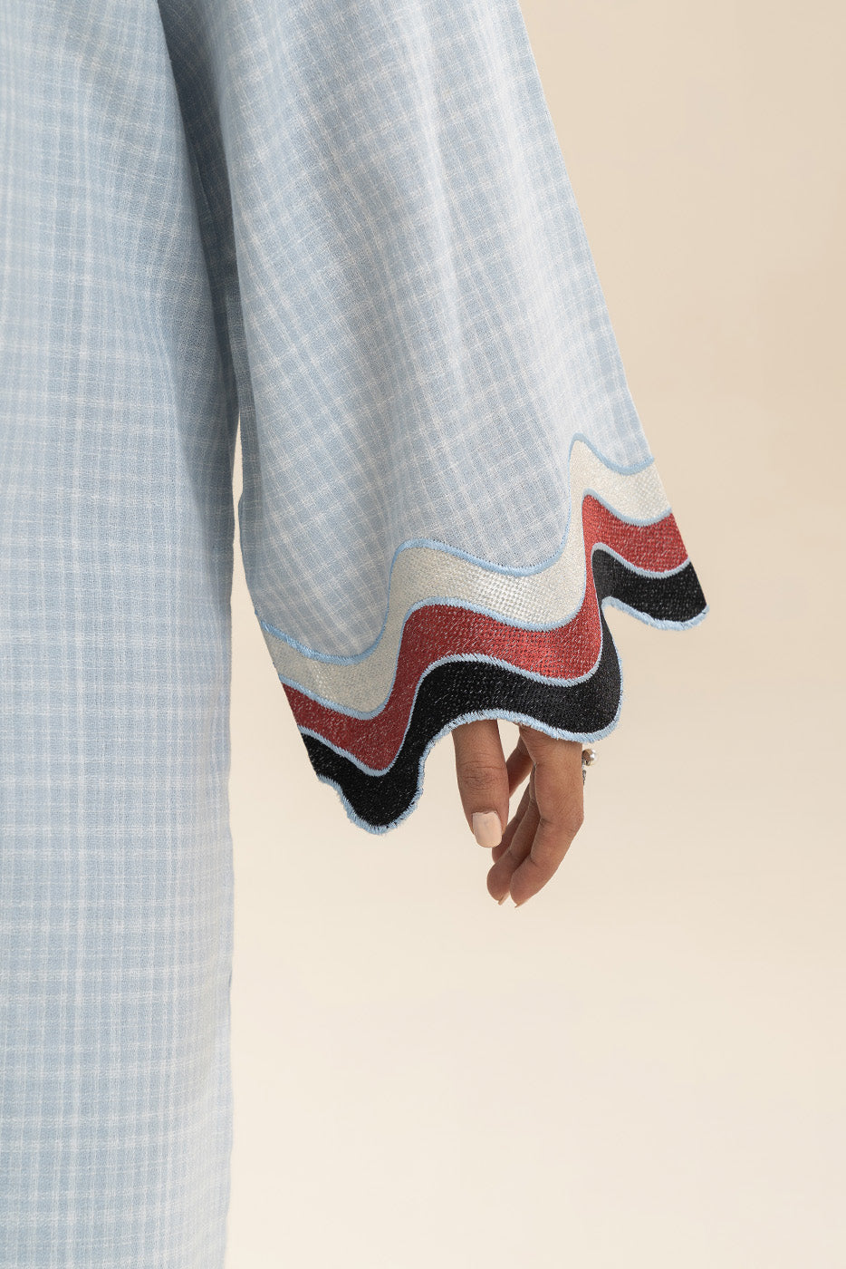 2 PIECE EMBROIDERED DOBBY SUIT (PRET)