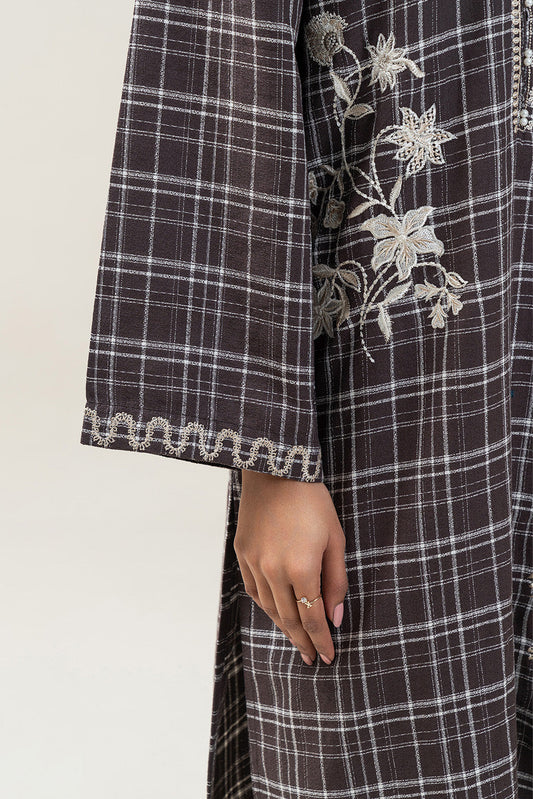 EMBROIDERED DOBBY SHIRT (PRET)