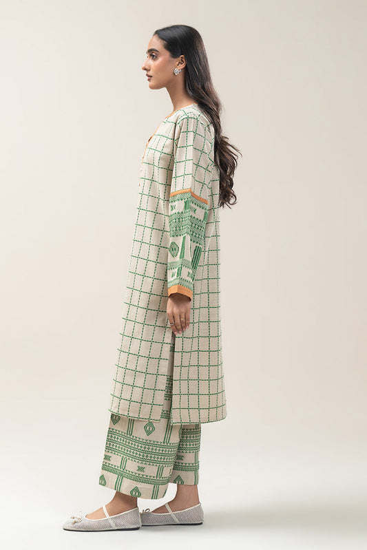 2 PIECE BASIC KHADDAR JACQUARD SUIT (PRET)