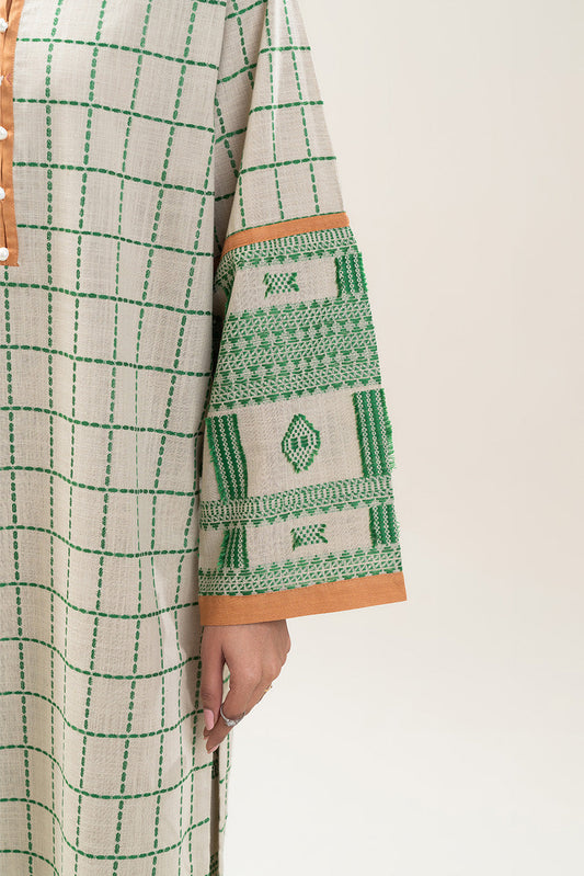 2 PIECE BASIC KHADDAR JACQUARD SUIT (PRET)