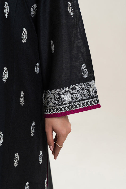 3 PIECE EMBROIDERED TWO TONE SUIT (PRET)