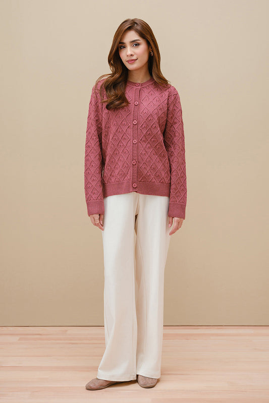 CREW NECK SLIM FIT CARDIGAN