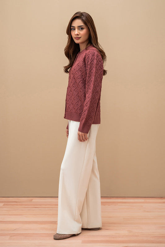 CREW NECK SLIM FIT CARDIGAN