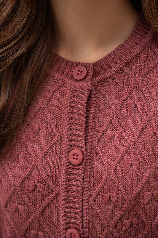 CREW NECK SLIM FIT CARDIGAN