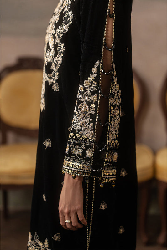 3 PIECE EMBROIDERED VELVET SUIT-MIDNIGHT SOIRÉE ( LUXURY UNSTITCHED )