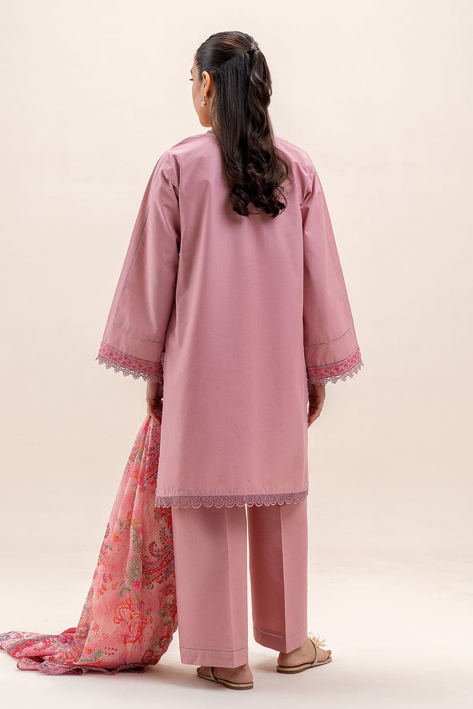 3 PIECE EMBROIDERED LAWN SUIT-ETHNIC ROUGE (UNSTITCHED)